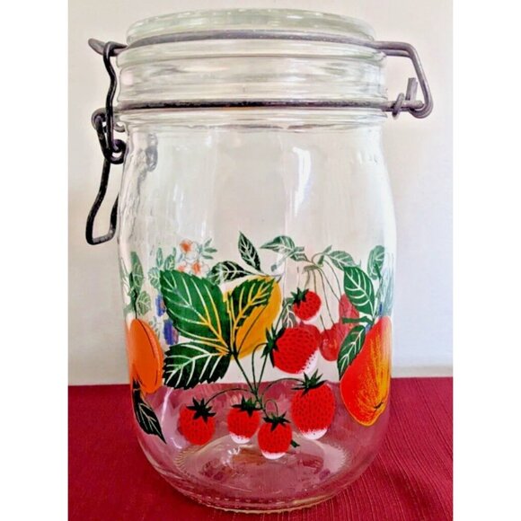 Vintage Le Parfait Super 32oz Glass Preserving Jar Made in France Wire Bail Lid - Picture 8 of 8